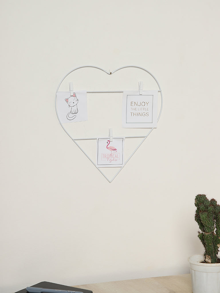 Misbu White Heart - Shape Grid Frame