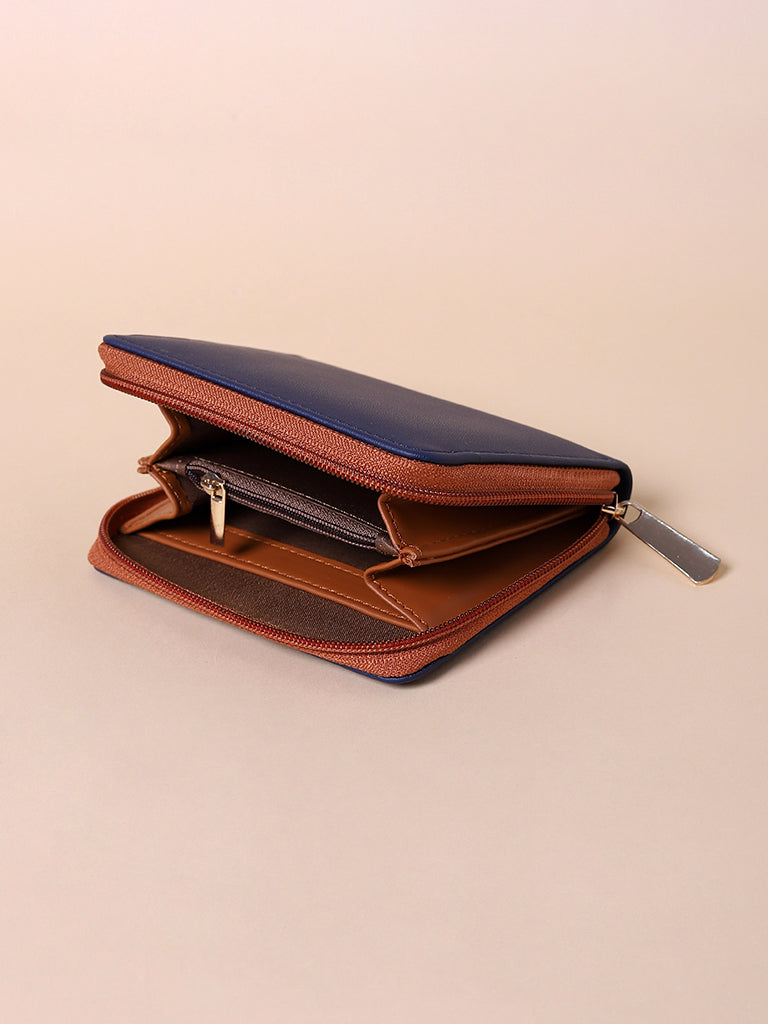 Misbu Blue Plain Small Wallet