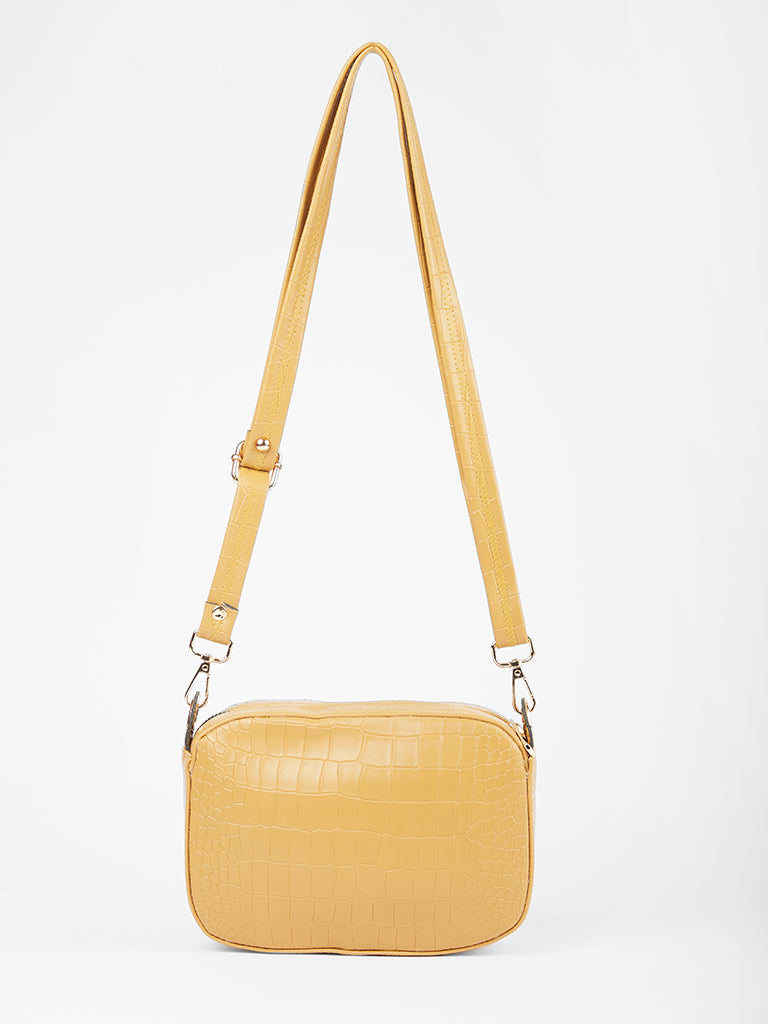 Misbu Croc Box Orange Sling Bag
