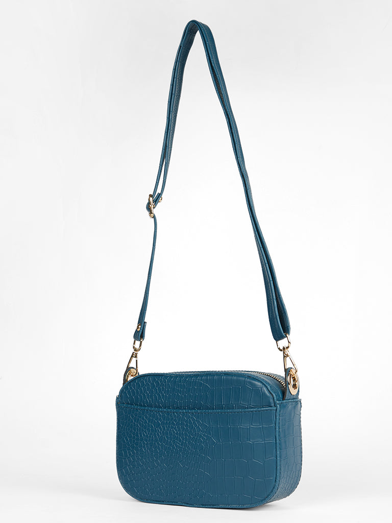 Misbu Color Blue Box Sling Bag