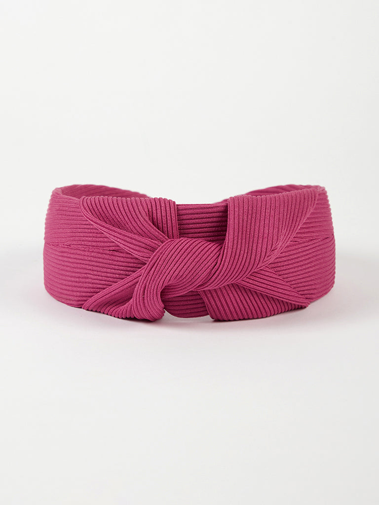 Misbu Broad Twisted Hard Hair Band in Pink