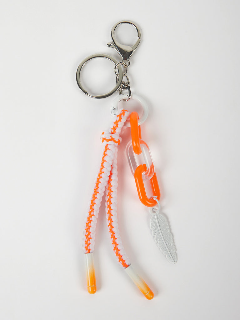 Misbu Paracord with Link Chain Coral Bag Charm