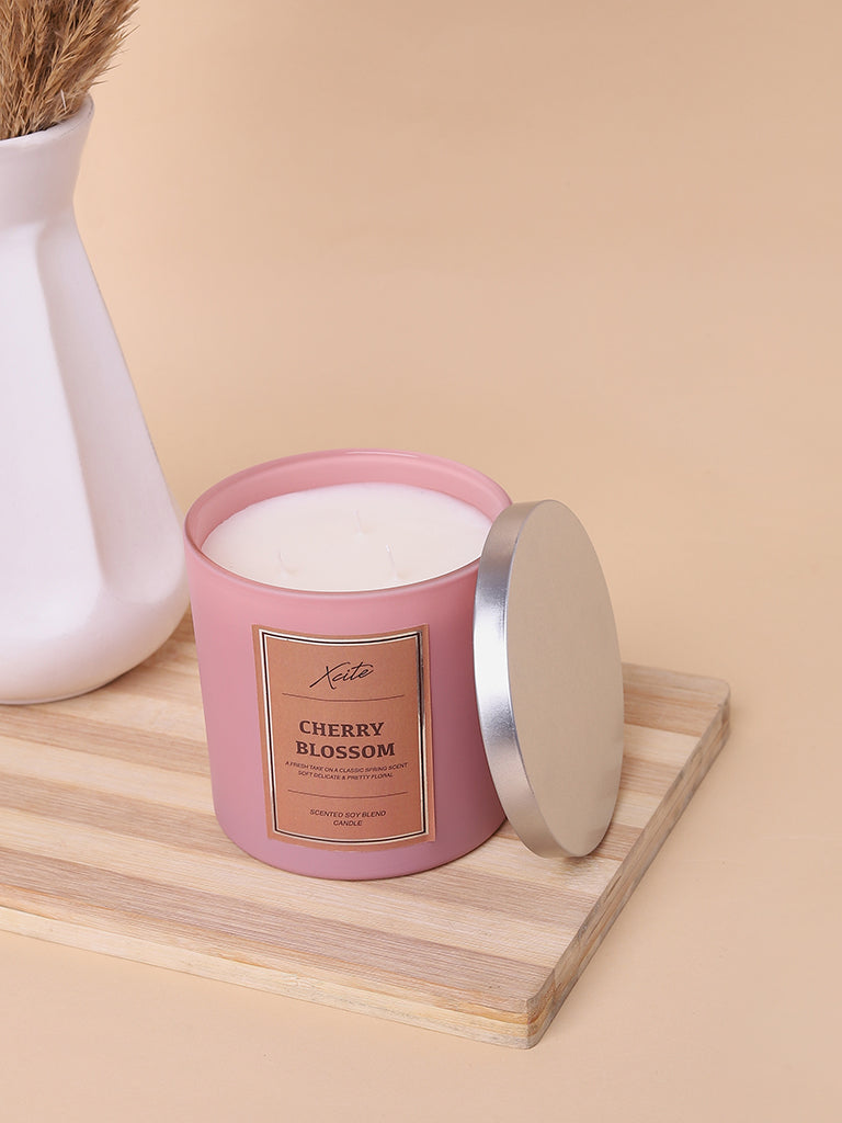 Xcite Pink Cherry Blossom Soy-Blend Candle 400g