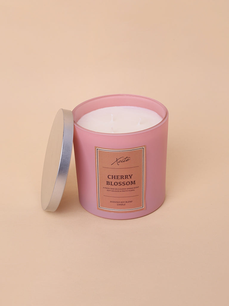 Xcite Pink Cherry Blossom Soy-Blend Candle 400g