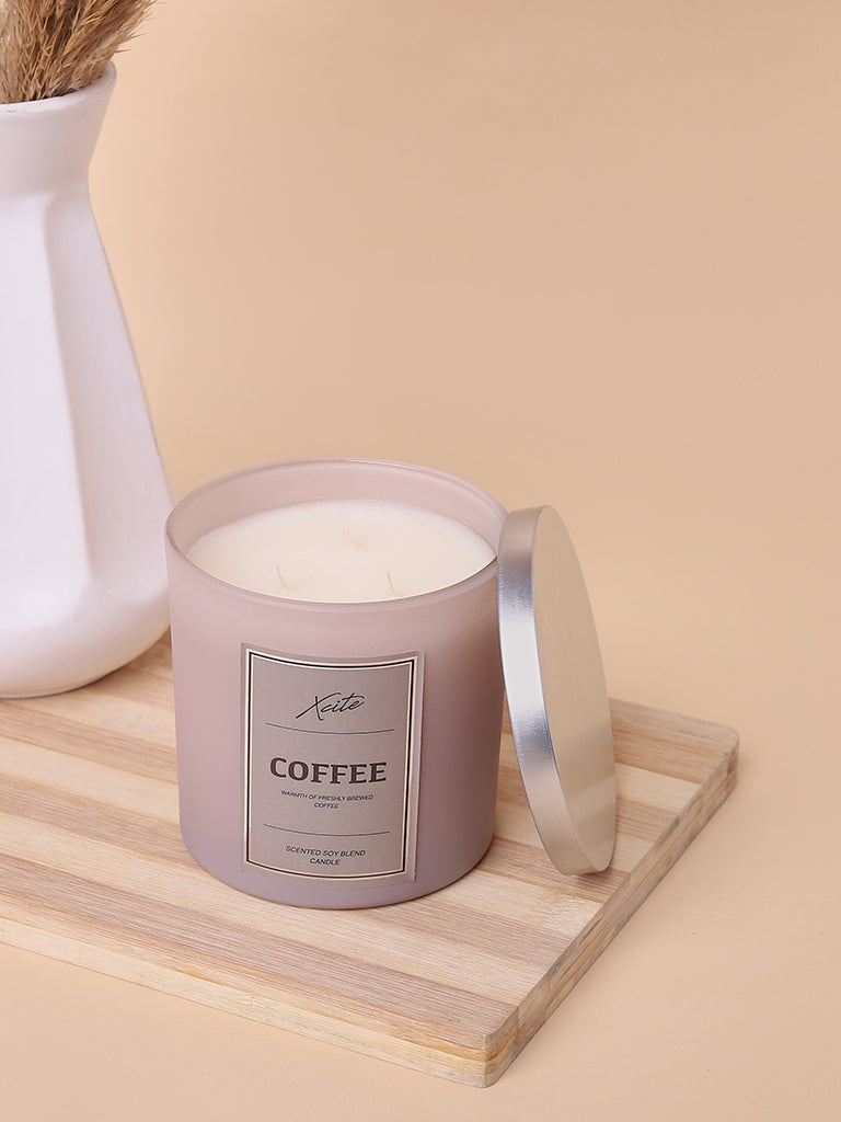 Xcite Beige Coffee Soy-Blend Candle 400g