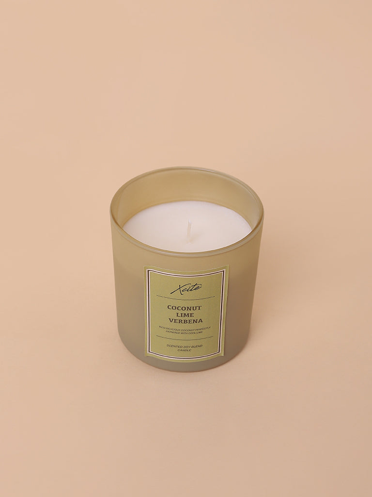 Xcite Green Coconut, Lime & Verbena Soy-Blend Candle 200g