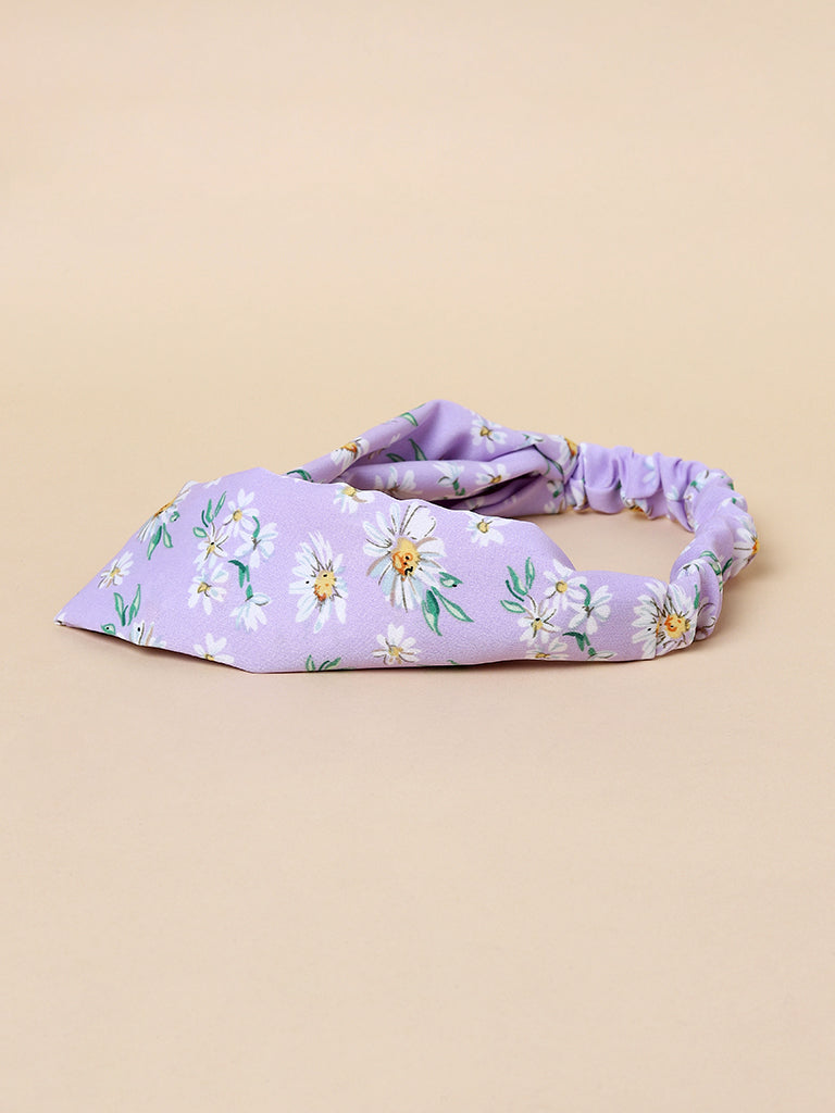 Misbu Floral Lavender Twisted Hairband