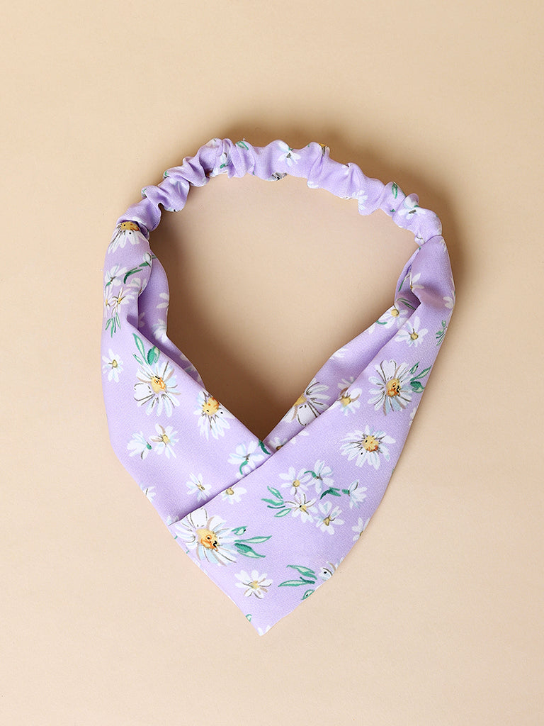 Misbu Floral Lavender Twisted Hairband