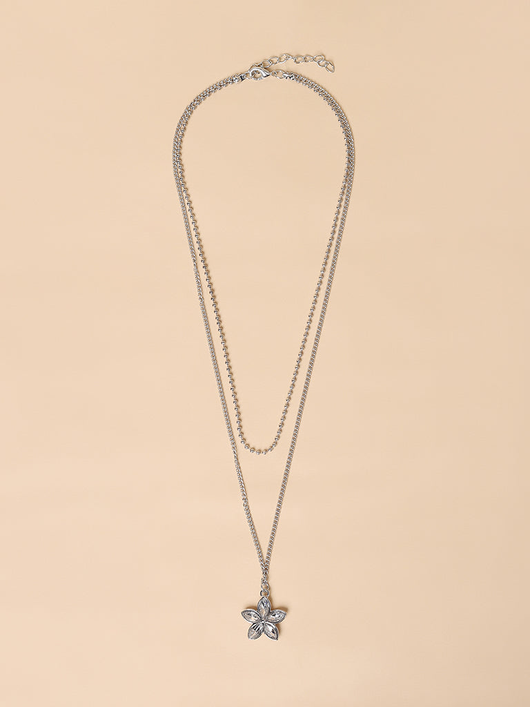 Misbu Elegant Layered Chain With Floral Pendant