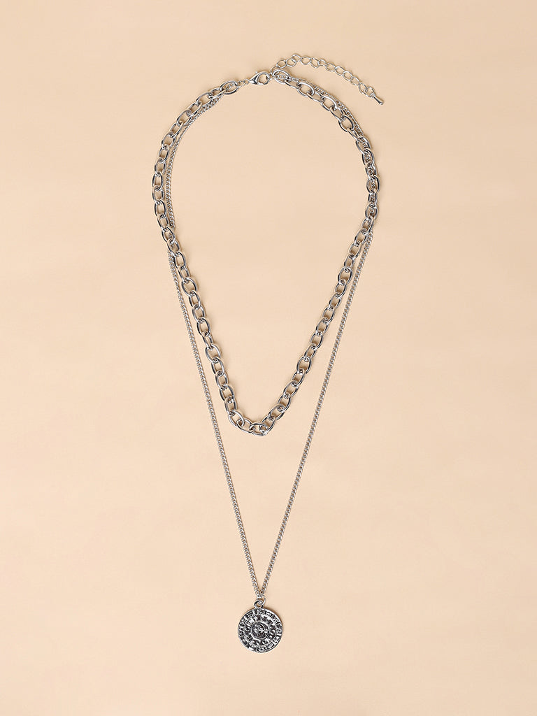 Misbu Layered Link Chain With Coin Pendant