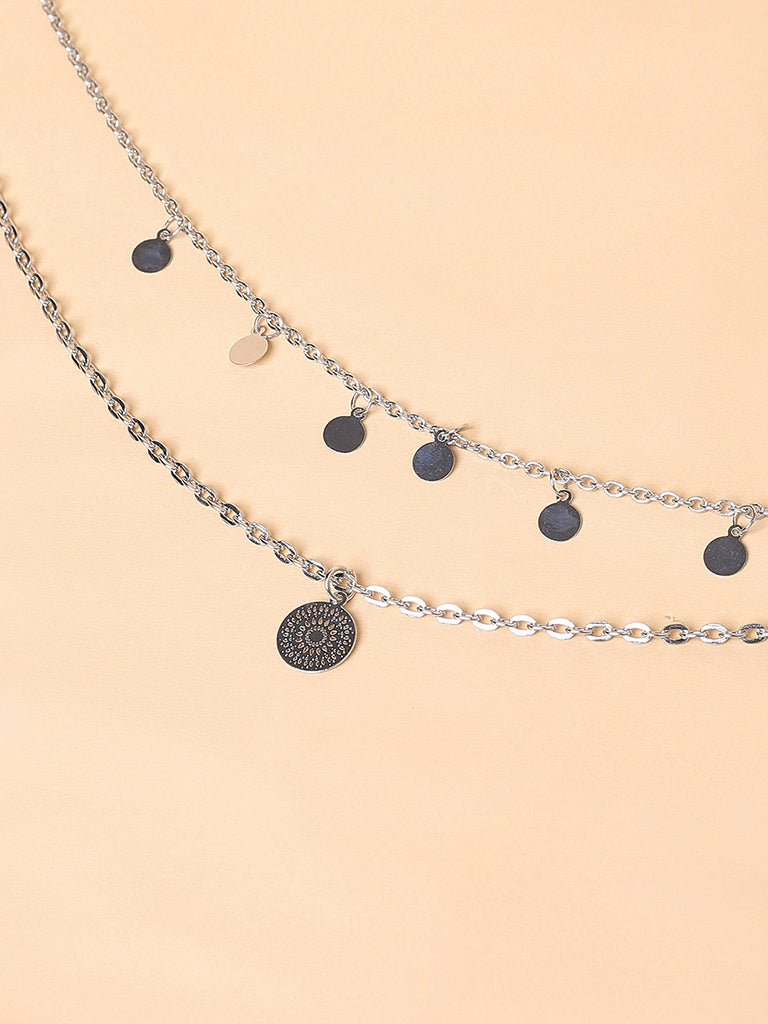 Misbu Layered Chain With Coin Pendant