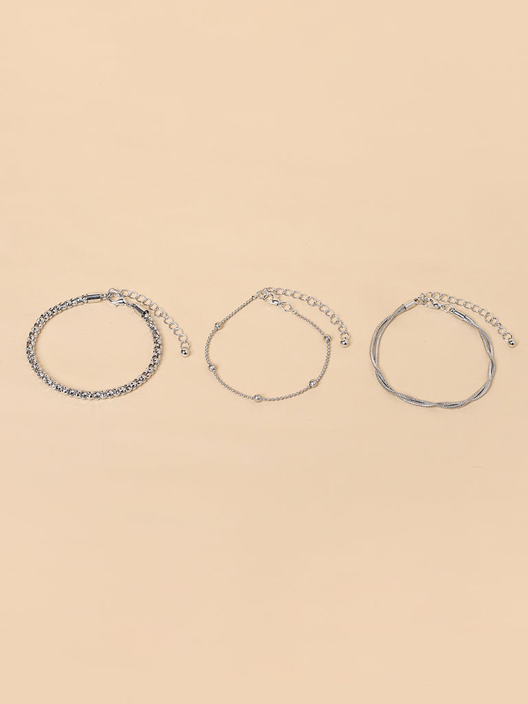 Misbu Assorted Silver-Tone Bracelet - Set Of 3