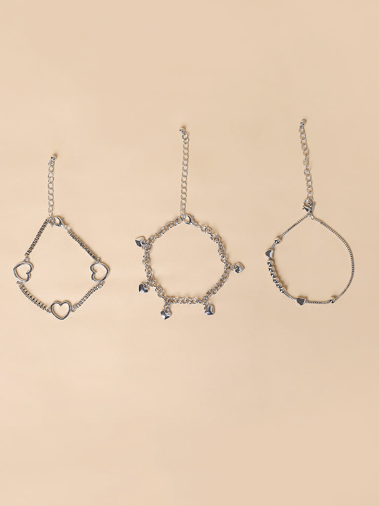 Misbu Assorted Silver-Tone Bracelet - Set Of 3
