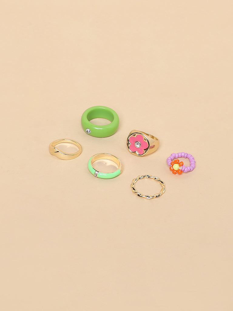 Misbu Assorted Rings - Set Of 6