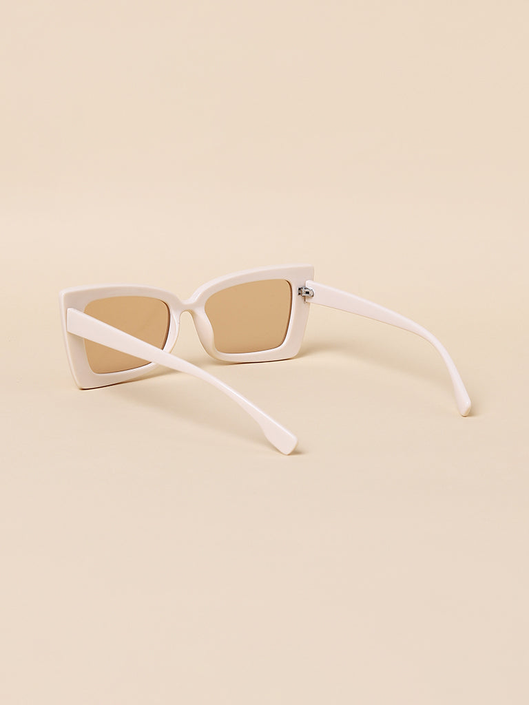 Misbu Xclusive Rectangle Sunglasses - Beige