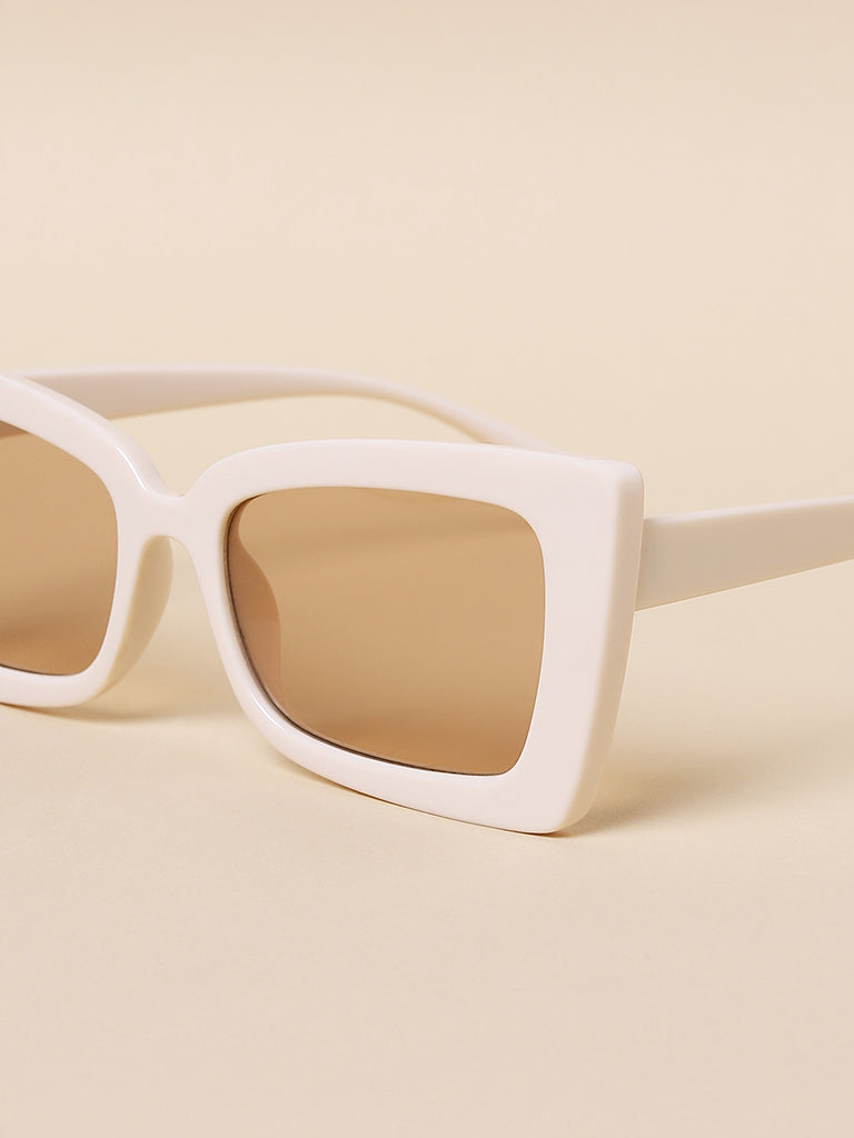 Misbu Xclusive Rectangle Sunglasses - Beige