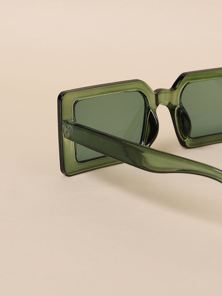 Misbu Xclusive Green Rectangle Sunglasses