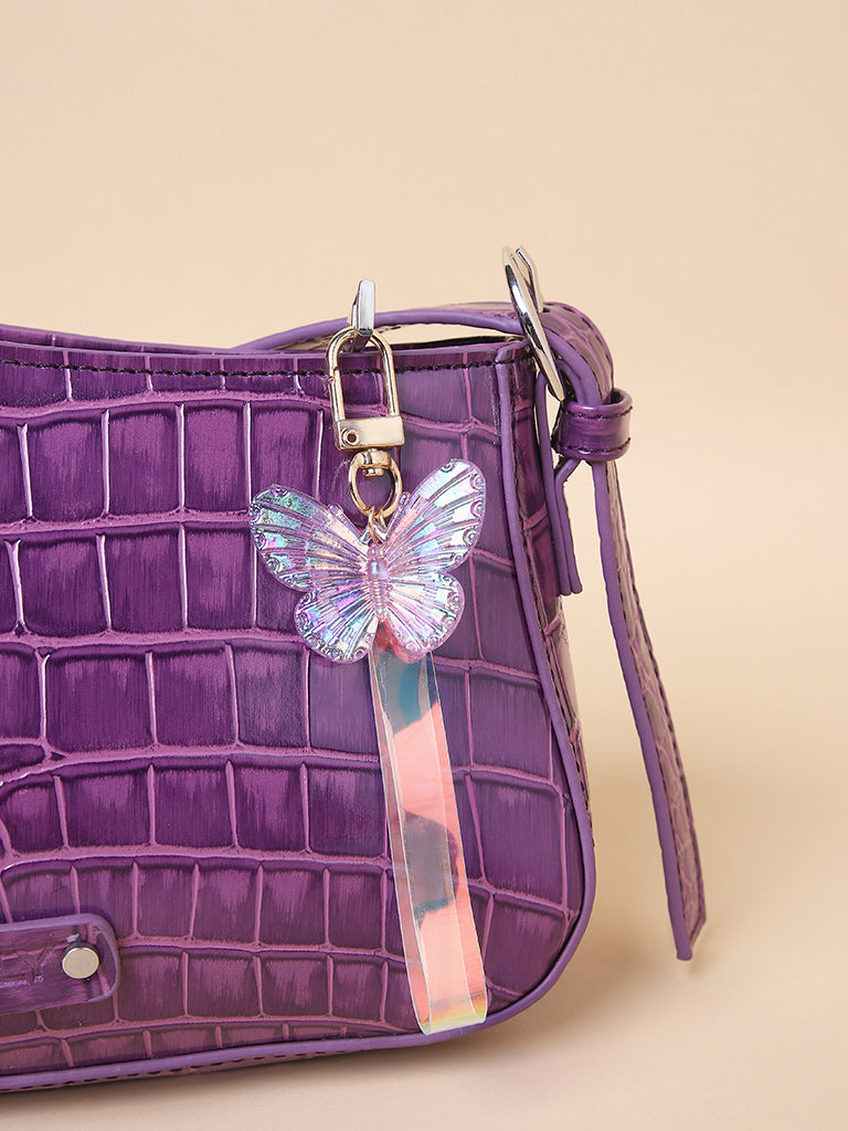 Misbu Purple Butterfly Bag Charm
