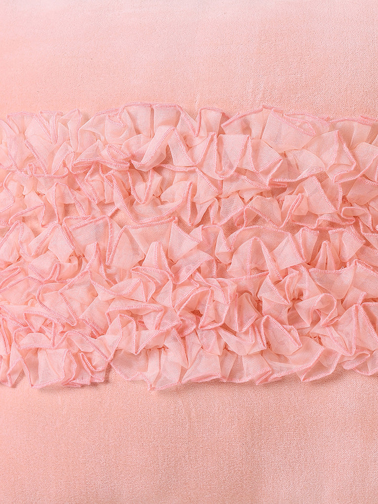 Misbu Pink Verticle Ruffle Cushion