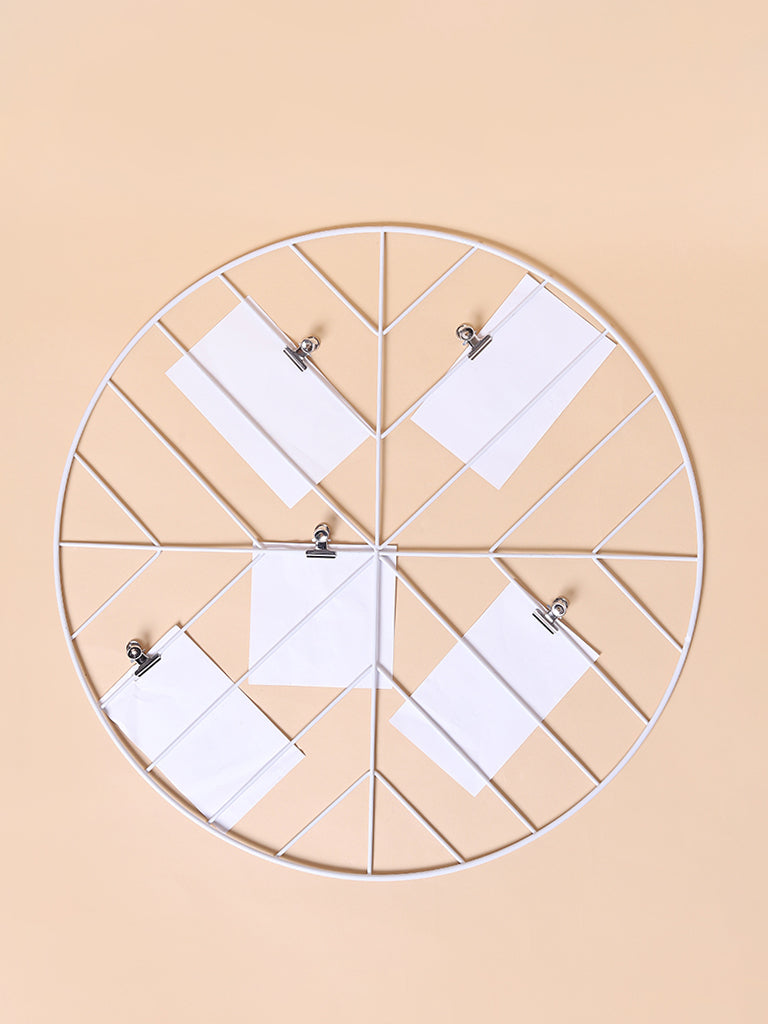 Misbu White Circular Shape Grid Frame