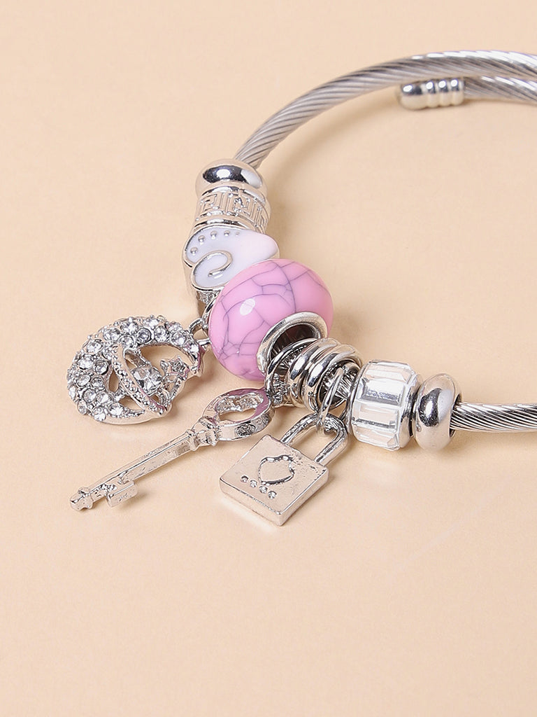 Misbu Lock & Key Charm Bracelet