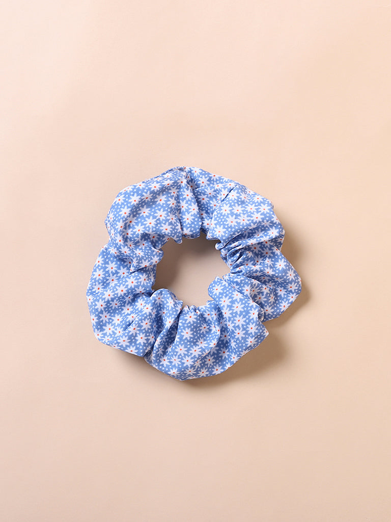 Misbu Blue Floral & Pleated Hard Hair band - Set of 2