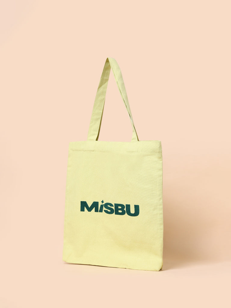 Misbu Light Yellowcanvas Shopper Tote Bag